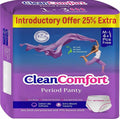 CleanComfort Period Panty purple pack, M–L size, 4 pieces plus 1 free