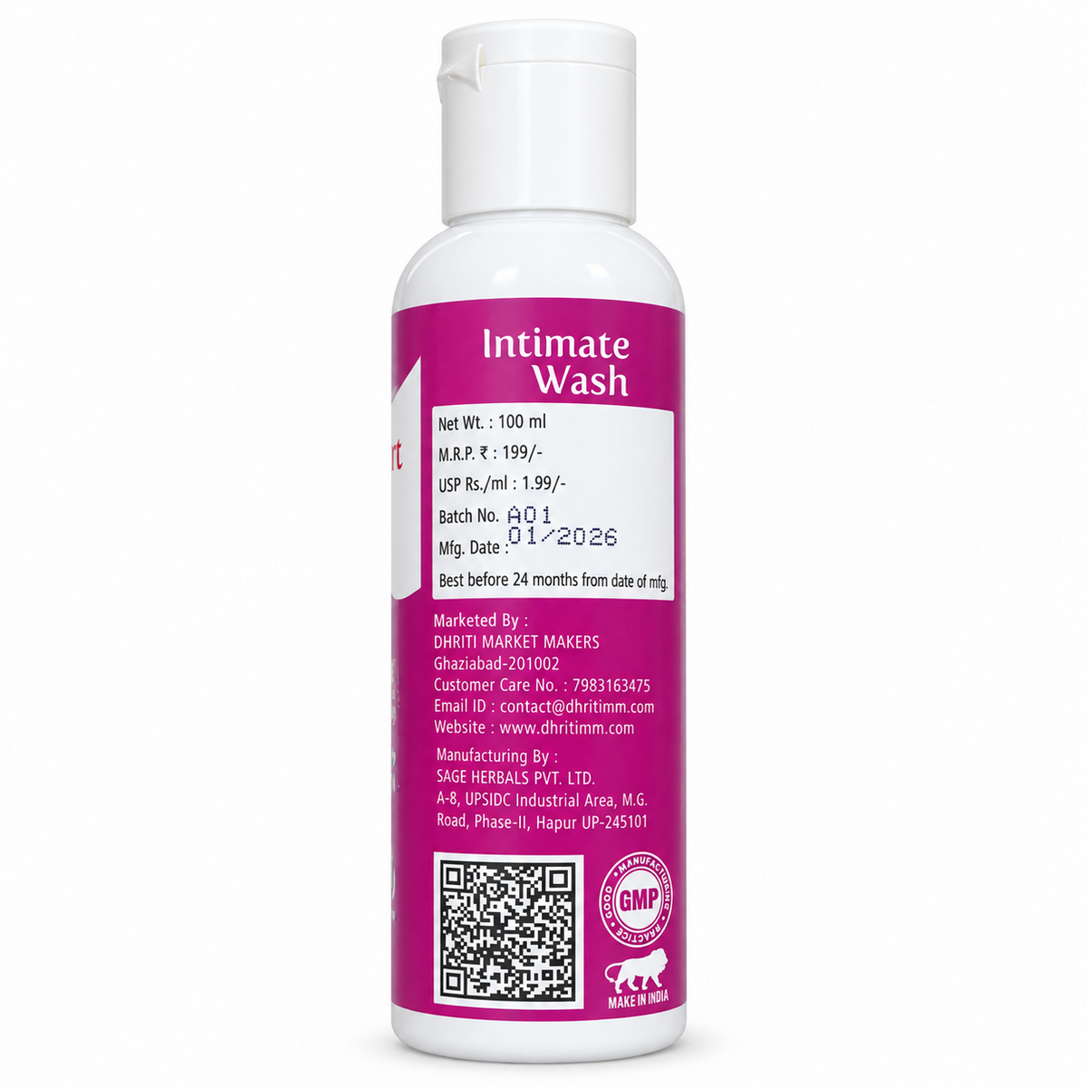 CleanComfort Intimate Wash right side