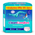 CleanComfort disposable period panty L-XL, 4+1 free five-piece pack on a white background