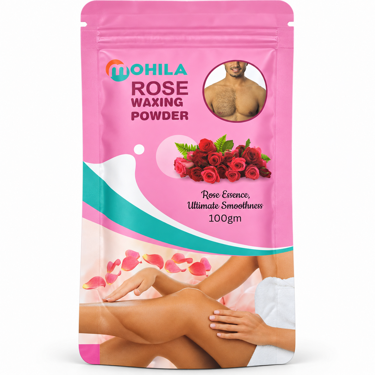 Mohila Rose Waxing Powder 100 g front