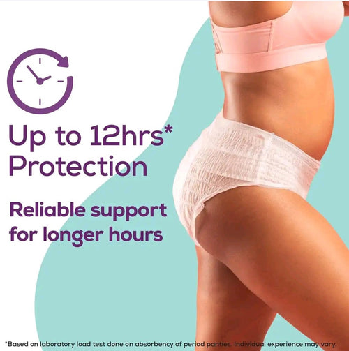 Period panty protection information